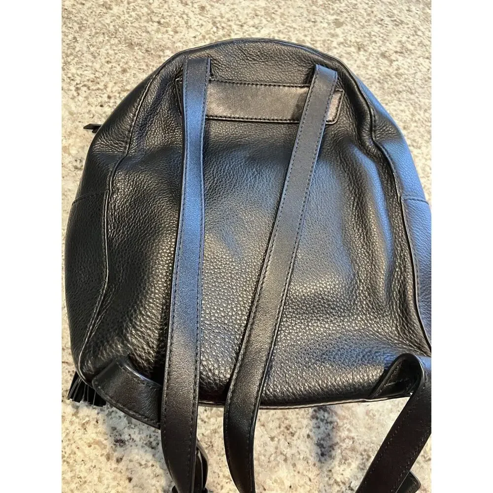 KATE SPADE NICOLE LARCHMONT AVE BACKPACK BLACK LEATHER TRAVEL SCHOOL BAG